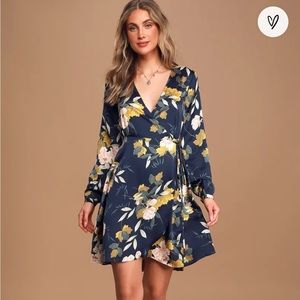 Lulus Floral Wrap Dress
